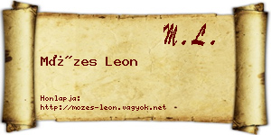 Mózes Leon névjegykártya