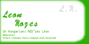 leon mozes business card